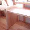 天然木の机